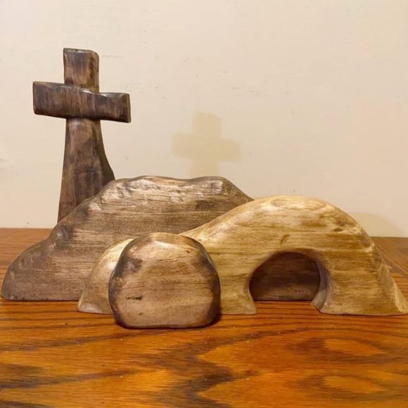 Other - Easter Tomb Scene & Cross Decoration Bundle: Complete Your Easter Tray